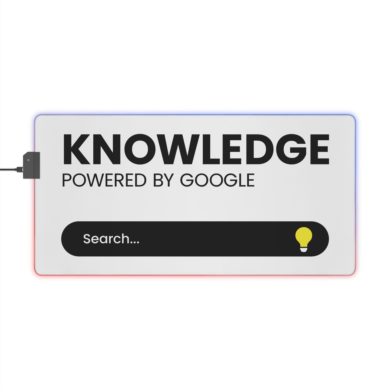 Knowledge is POWER By GOOGLE LED Gaming Mouse Pad