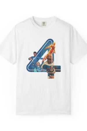 🧬 Fantastic Four Unisex Garment-Dyed T-Shirt for MARVEL Movie Lovers, Vintage Style, Ideal for Birthdays, Casual Wear, Gift for Him/Her