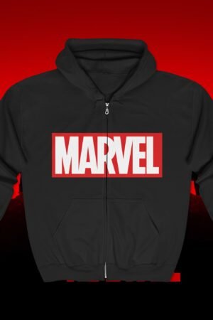 Marvel Unisex Heavy Blend™ Full Zip Hoodie, Comfortable Comic Fan Sweatshirt, Gift for Superhero Lovers, Casual Stylish Outerwear, Perfect MARVEL Hoodie
