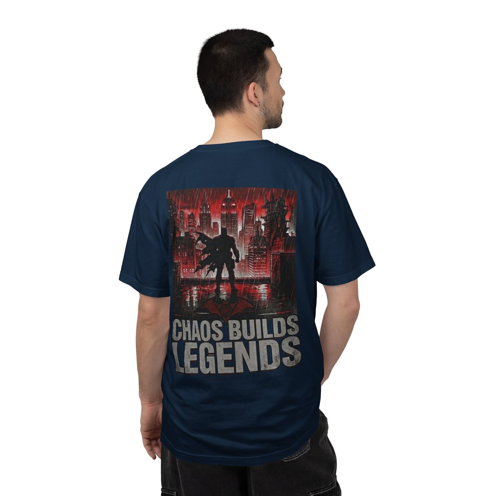 Chaos Builds Legends T-Shirt — Gothic Cityscape Graphic Tee - Image 27