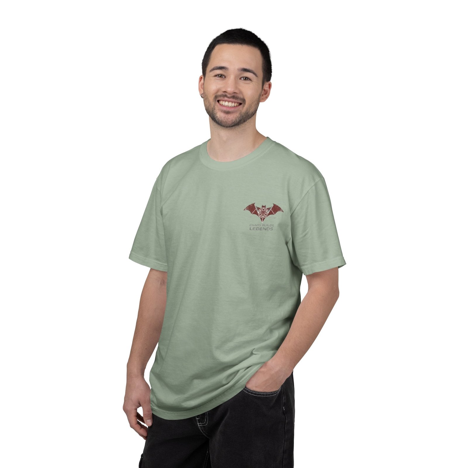Chaos Builds Legends T-Shirt — Gothic Cityscape Graphic Tee - Image 58