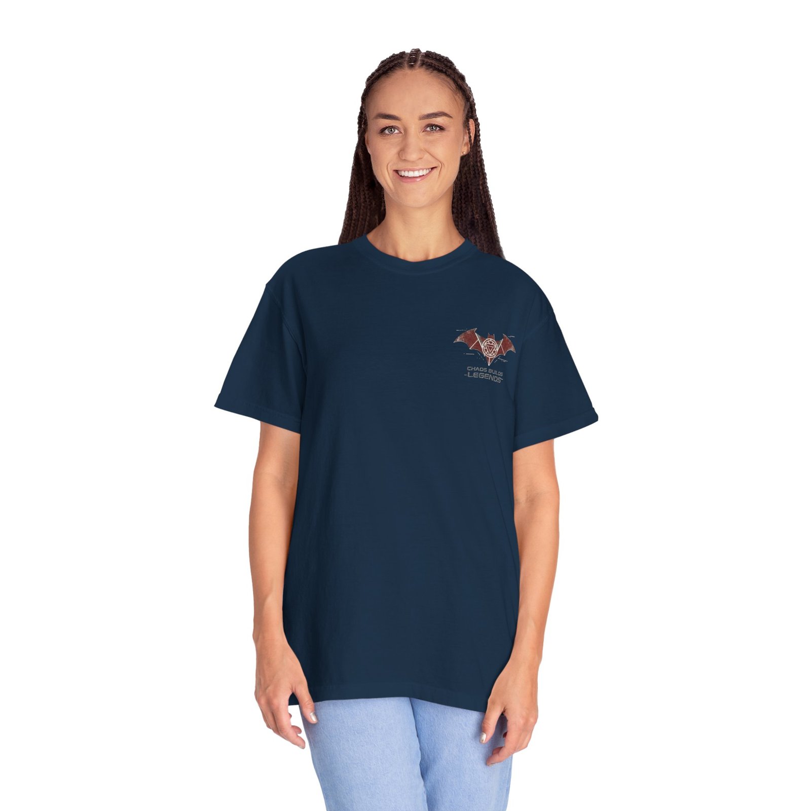 Chaos Builds Legends T-Shirt — Gothic Cityscape Graphic Tee - Image 28