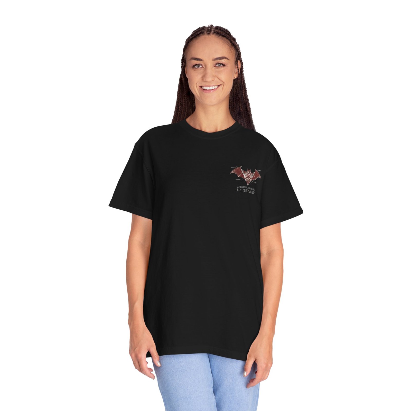 Chaos Builds Legends T-Shirt — Gothic Cityscape Graphic Tee - Image 44