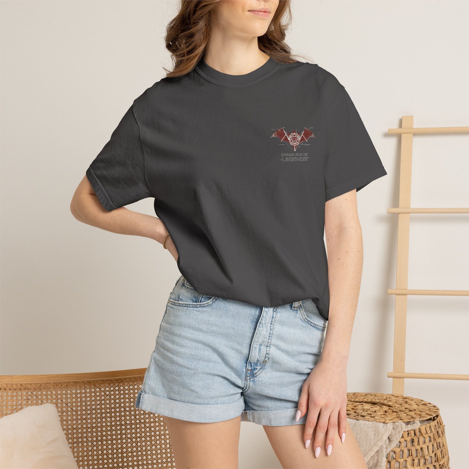 Chaos Builds Legends T-Shirt — Gothic Cityscape Graphic Tee - Image 16
