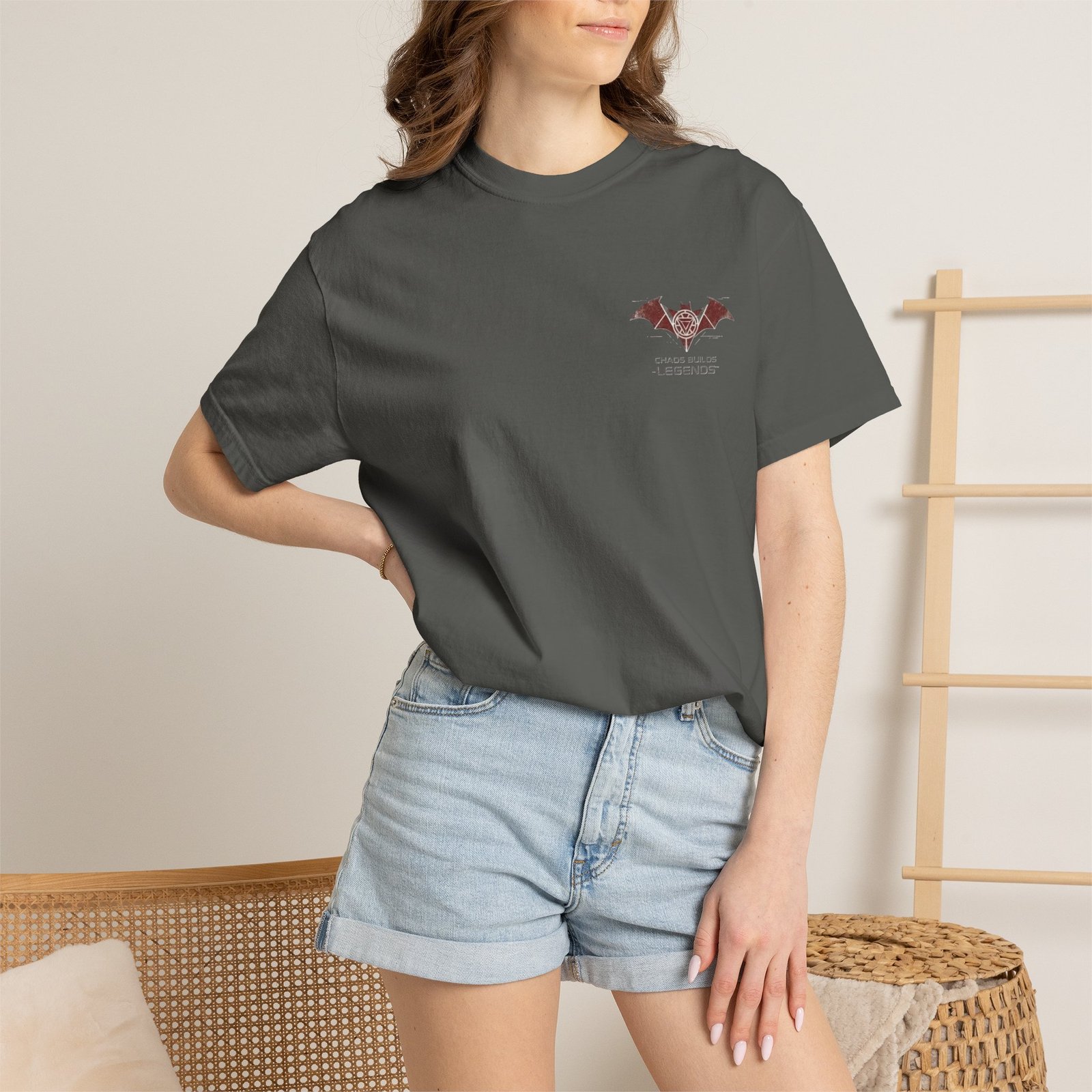 Chaos Builds Legends T-Shirt — Gothic Cityscape Graphic Tee - Image 48