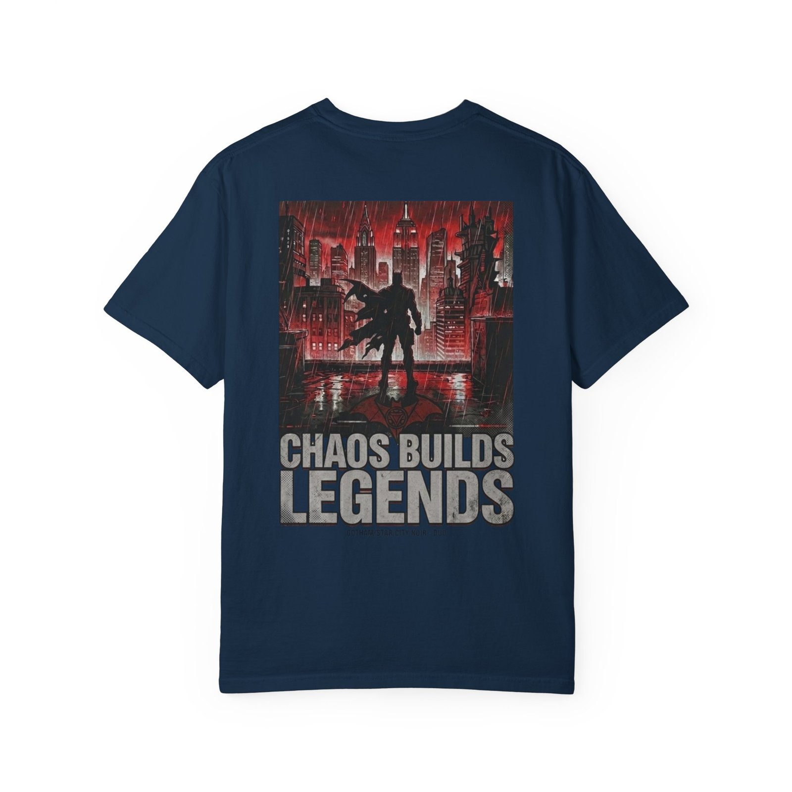 Chaos Builds Legends T-Shirt — Gothic Cityscape Graphic Tee - Image 22
